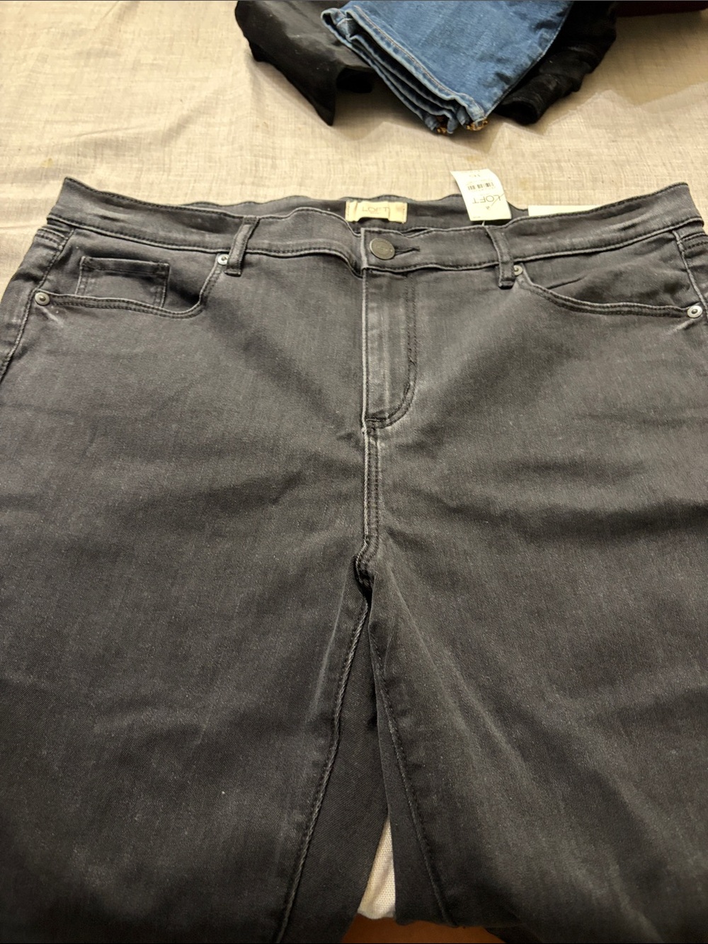 LOFT High-Rise Black Jean Pants